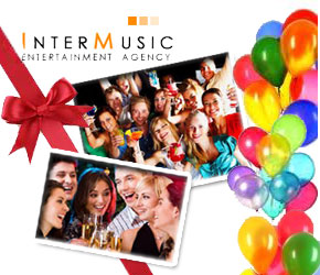 Интермюзик  импресарска дейност /музикални изпълнители във всякакви формации , DJ ,aртисти за шоу - програми/; озвучаване на зали, ресторанти, партита , концерти на открито и други видове тържества и мероприятия , оборудване на пиано-барове, караоке клубо